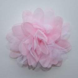 Corsage, bloem van tule en taft roze