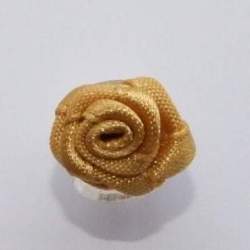 haarbloem geelgoud roosje 1,5 cm.