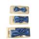Junior - heren vlinderstrik midden blauw