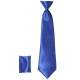 Kobalt blauwe satijnen das 32 cm.-11-s
