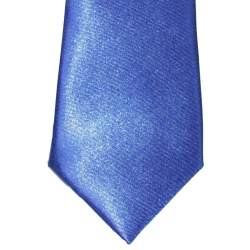 Kobalt blauwe satijnen das 27 cm.