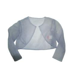 Lichtgrijze organza bolero