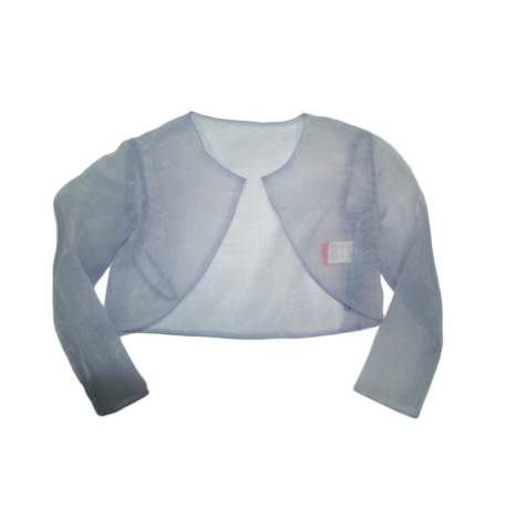 Lichtgrijze organza bolero