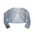 Lichtgrijze organza bolero