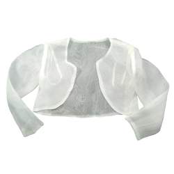 organza bolero ivoor