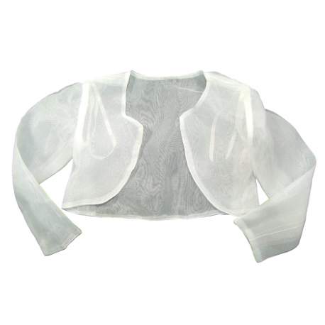 Ivoor kleurige organza bolero