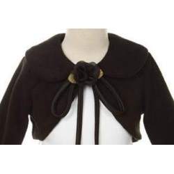 Zwarte bolero met bloem
