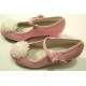 Gladde roze schoen met hakje