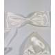 Off-white satijnen junior/heren strik