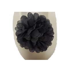 Schoen clip bloem donkergrijs