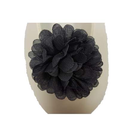 Schoen clip bloem donkergrijs