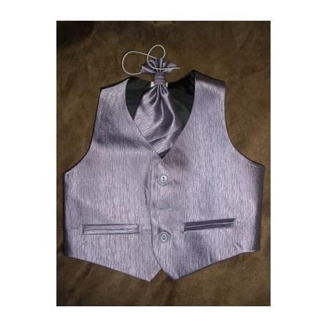 Jongensgilet lila met dasje