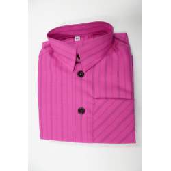 Jongens overhemd fuchsia streep
