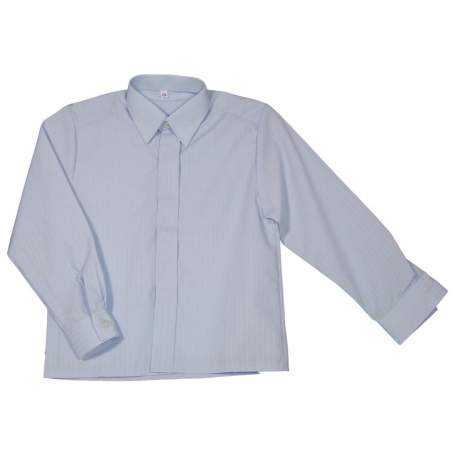 Jongens overhemd licht blauw streepje