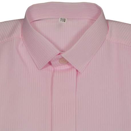 Jongens overhemd roze met streepje