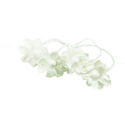 Haarelastiekjes met bloemen Ivoor 2 st.
