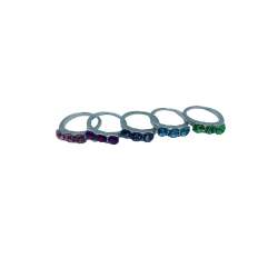 Ring met diamantjes groen