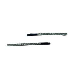 Schuifspeldjes zwart met Diamantjes 2 st