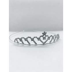 Diadeem strass met hartje