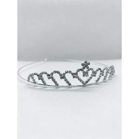 Diadeem strass met hartje