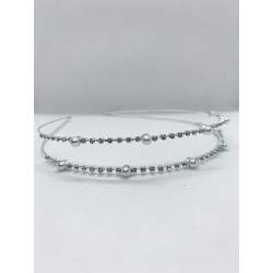 Diadeem met parels 2 rijen