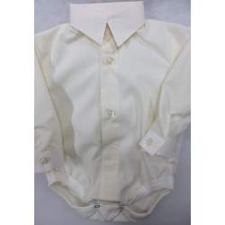 Baby overhemd romper ivoor