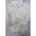 Baby overhemd romper ivoor
