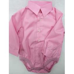 Baby overhemd romper roze