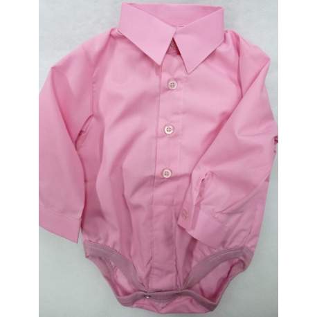 Baby overhemd romper roze