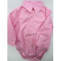 Baby overhemd romper roze