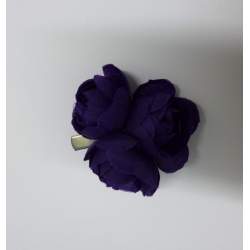 Haarclip met 3 bloemen paars