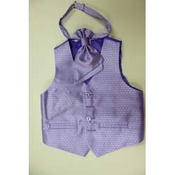 Jongensgilet lila met dasje 