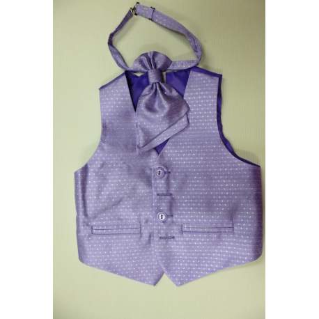 Jongensgilet lila met dasje 