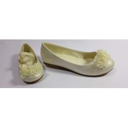 Kinder ballerina's met organza bloemen