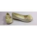 Kinder ballerina's met organza bloemen