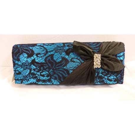 Blauw-zwart avondtasje