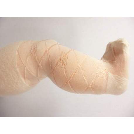 Ivoorkleurige babymaillot met satijn borduur