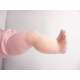 Roze babymaillot met satijn borduur
