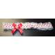 Baby hoofdbandje wit met rood