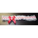 Baby haarbandje wit met rood
