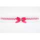 Baby hoofdbandje wit met fuchsia