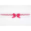 Baby haarbandje wit met fuchsia