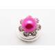 Haarspiraal fuchsia met srass 4 stuks