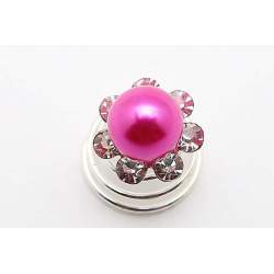 Haarspiraal fuchsia met srass 4 stuks
