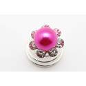 Haarspiraal fuchsia met srass 4 stuks