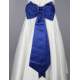 Satijnen band met strik kobalt blauw