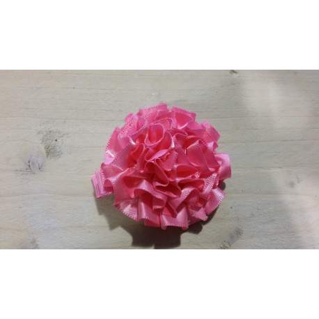 Rozet op clip fuchsia