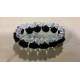 Armband met roosjes en kralen zwart 