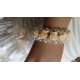 Armband met roosjes en kralen champagnekleur