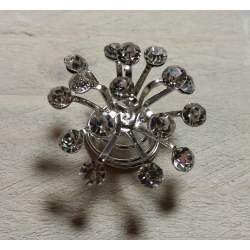 Haarspiraal met veel strass 2 stuks